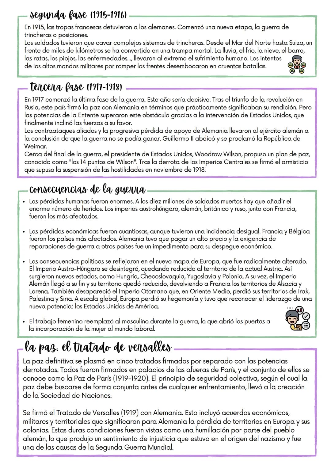 .
* primera * *
guerra mundial
causas del conflicto
Francia y Alemania han estado enfrentadas desde que los prusianos derrotaron a Francia e