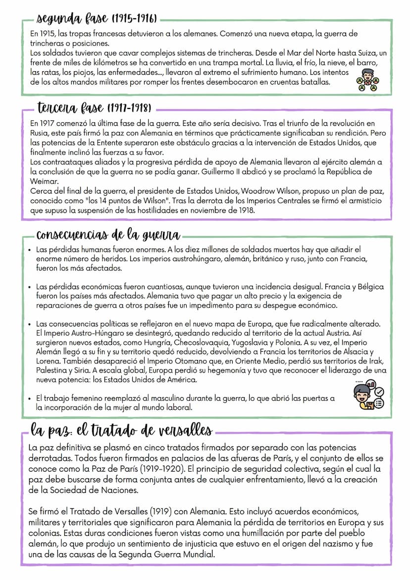 .
* primera * *
guerra mundial
causas del conflicto
Francia y Alemania han estado enfrentadas desde que los prusianos derrotaron a Francia e