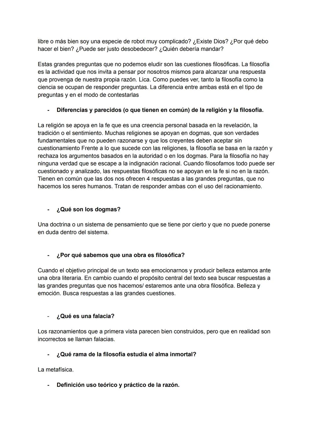# EXAMEN DE FILOSOFÍA

- ¿Diferencia entre el mito y la razón?

Los mitos ofrecen relatos trascendentes, en los que se recurre a dioses y fu