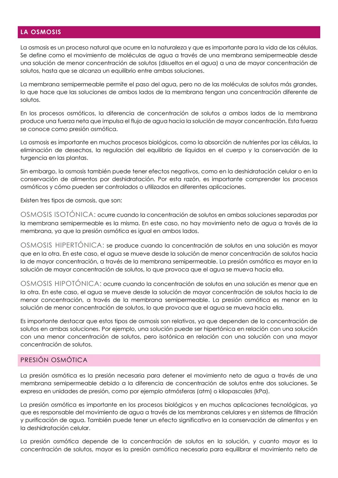 # LA OSMOSIS

La osmosis es un proceso natural que ocurre en la naturaleza y que es importante para la vida de las células.
Se define como e