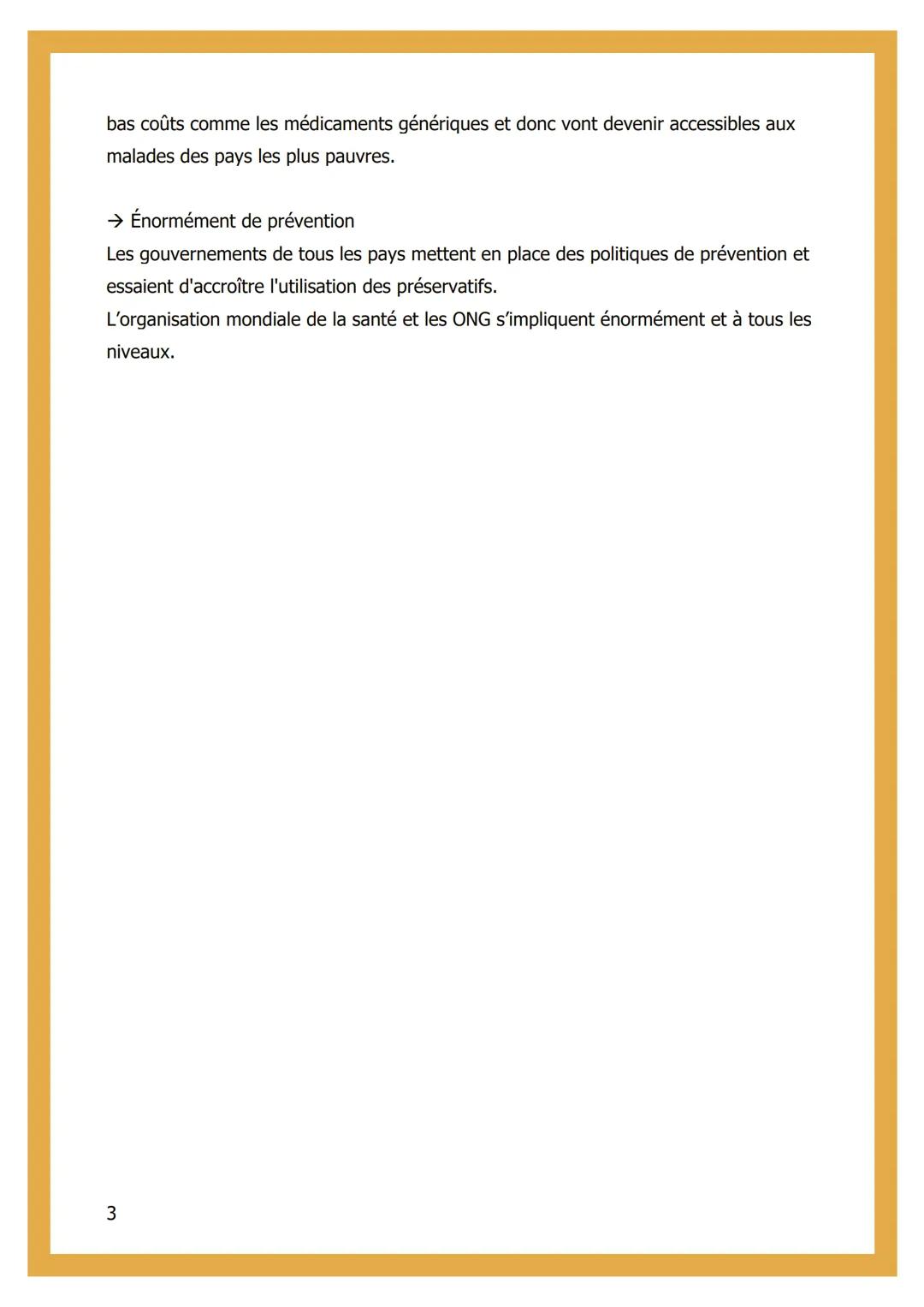 # LA PANDÉMIE DU SIDA

## DÉFINITION DE PANDÉMIE ET DE SIDA

(SIDA est un acronyme qui signifie Syndrome d'Immuno Déficience Acquise.)
Le SI