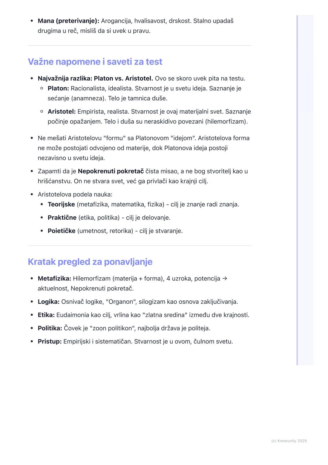 # Aristotel

Uvod i opšte crte

Aristotel (384-322 p.n.e.) je bio Platonov učenik, ali je razvio sopstveni
filozofski sistem koji se u mnogo