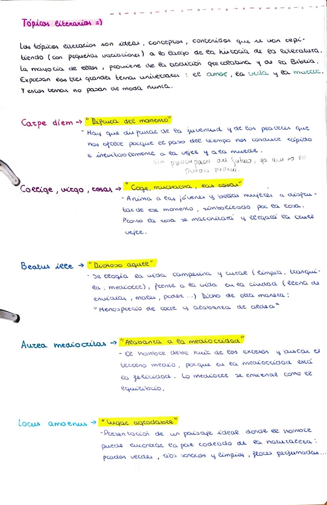 Los tópicos literarios 