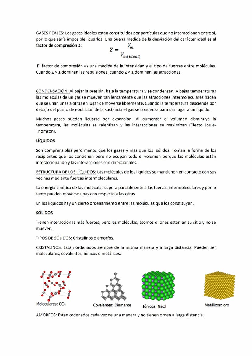 TEMA 3. EL ENLACE EN FASES CONDENSADAS
Todas las sustancias pueden solidificarse en las condiciones de presión y temperatura
adecuadas.
GASE