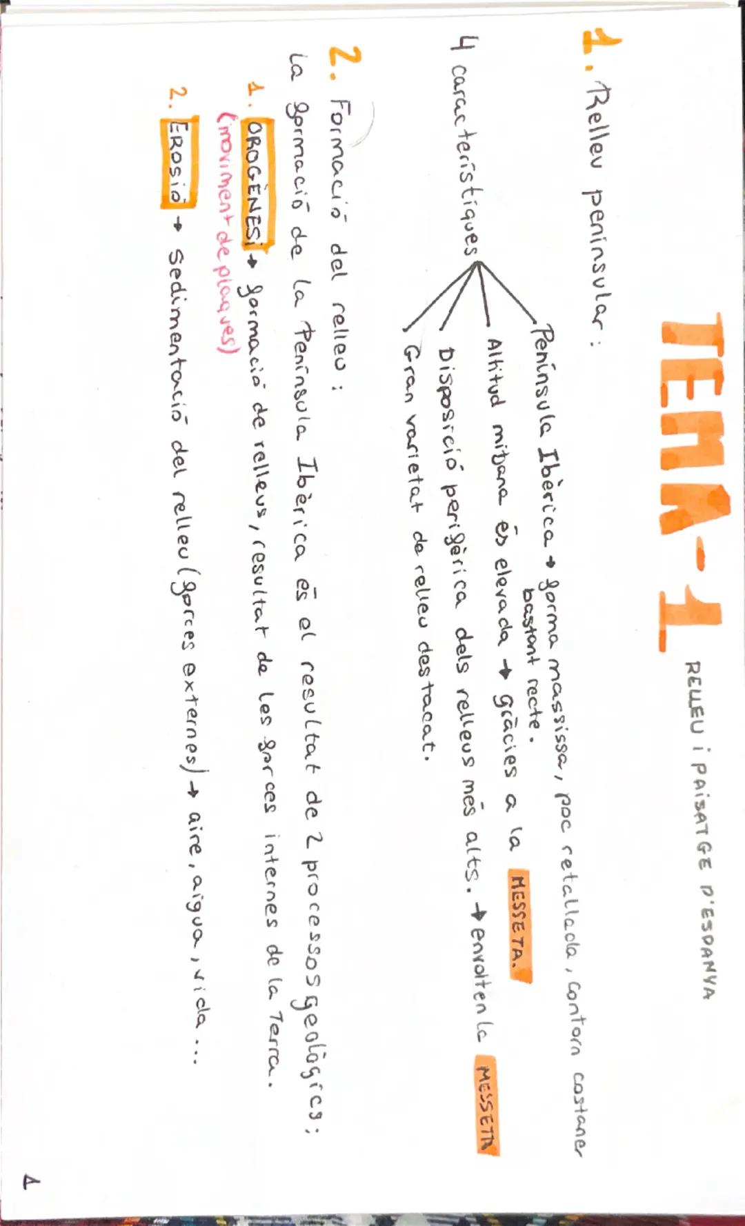 TEMA-1
RELEU I PAISATGE D'ESPANYA

1. Relleu peninsular:

4 característiques!

Península Ibèrica forma massissa, poc retallada, Contorn cost