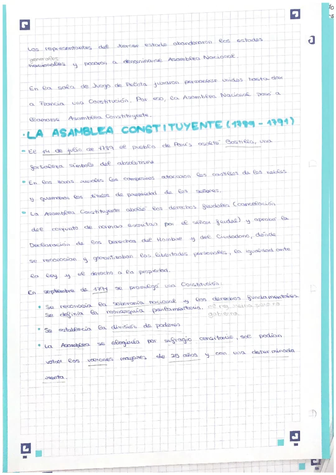 ETAPA
Estados
Generales
Asamblea
Nacional
Asamblea
Asamblea
Constituyente 1789/1791
Convención
Girondina
Convencion
Jacobina
LA REVOLUCIÓN F