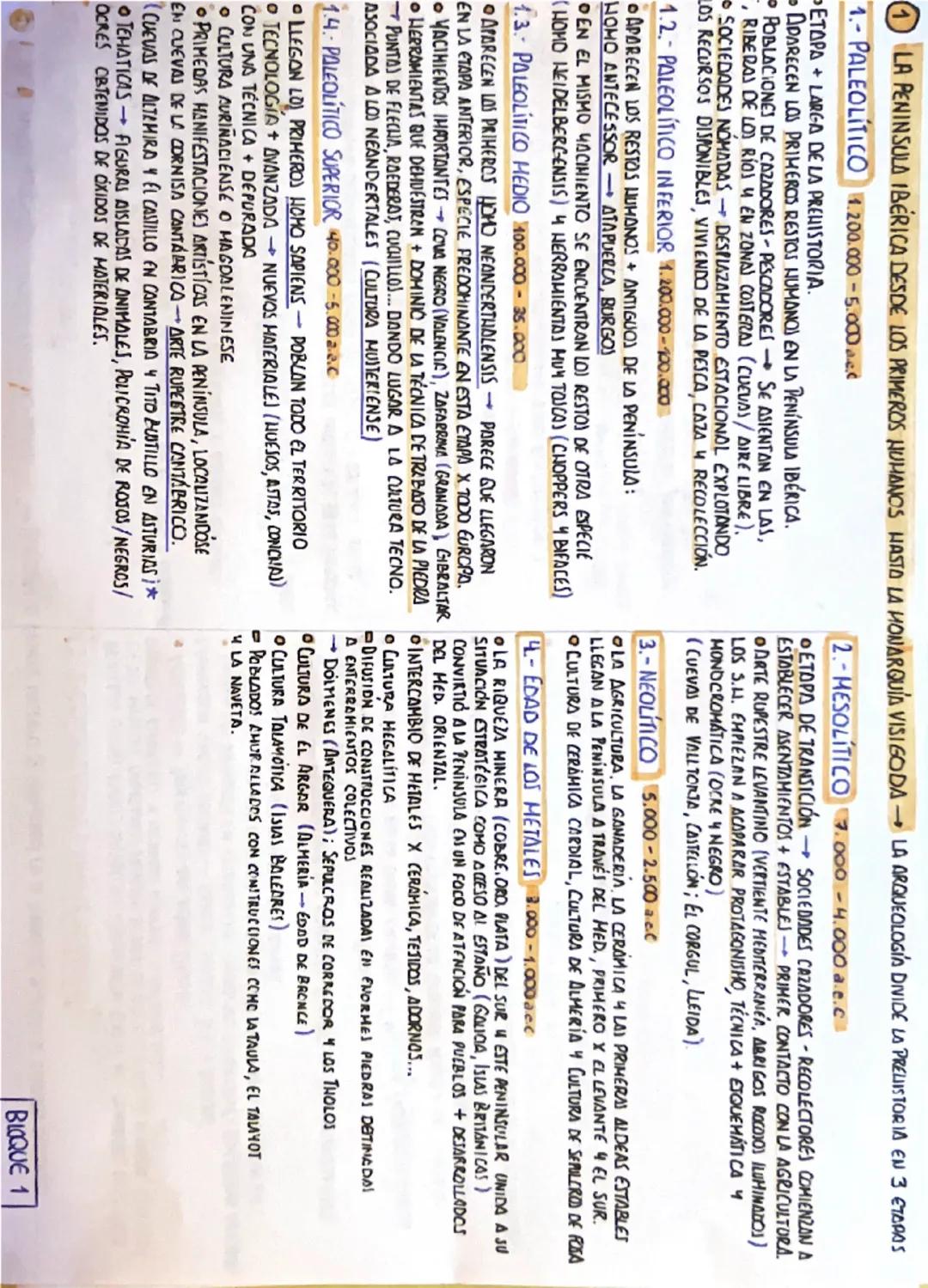 # 1 LA PENINSULA IBÉRICA DESDE LOS PRIMEROS HUMANOS HASTA LA MONARQUIA VISIGODA LA ARQUEOLOGIA DIVIDE LA PRELISTORIA EN 3 ETAPAS

1.- PALEOL