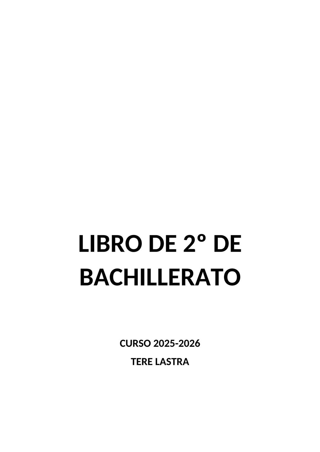 # LIBRO DE 2º DE

# BACHILLERATO

CURSO 2025-2026

TERE LASTRA # SEMÁNTICA

CÓMO DEFINIR PALABRAS

Para definir palabras de un determinado t