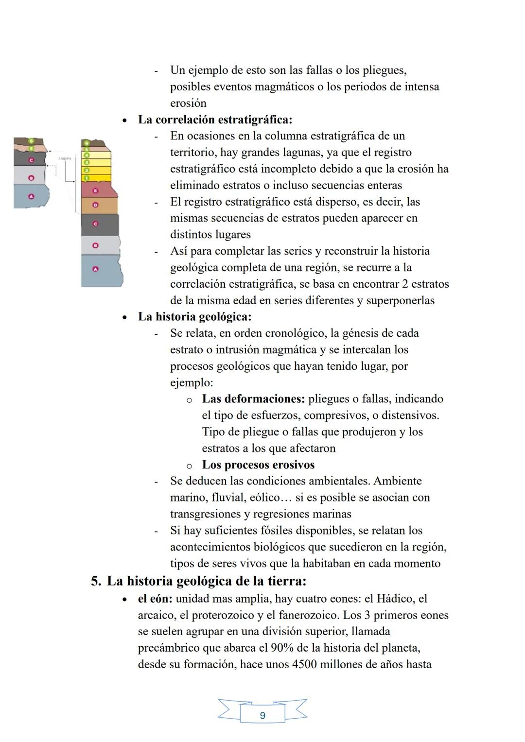 TEMA 11: LA HISTORIA GEOLÓGICA DE LA TIERRA
1. El pasado geológico:
•
.
.
Gran diferencia entre la escala temporal humana y la
geológica, du