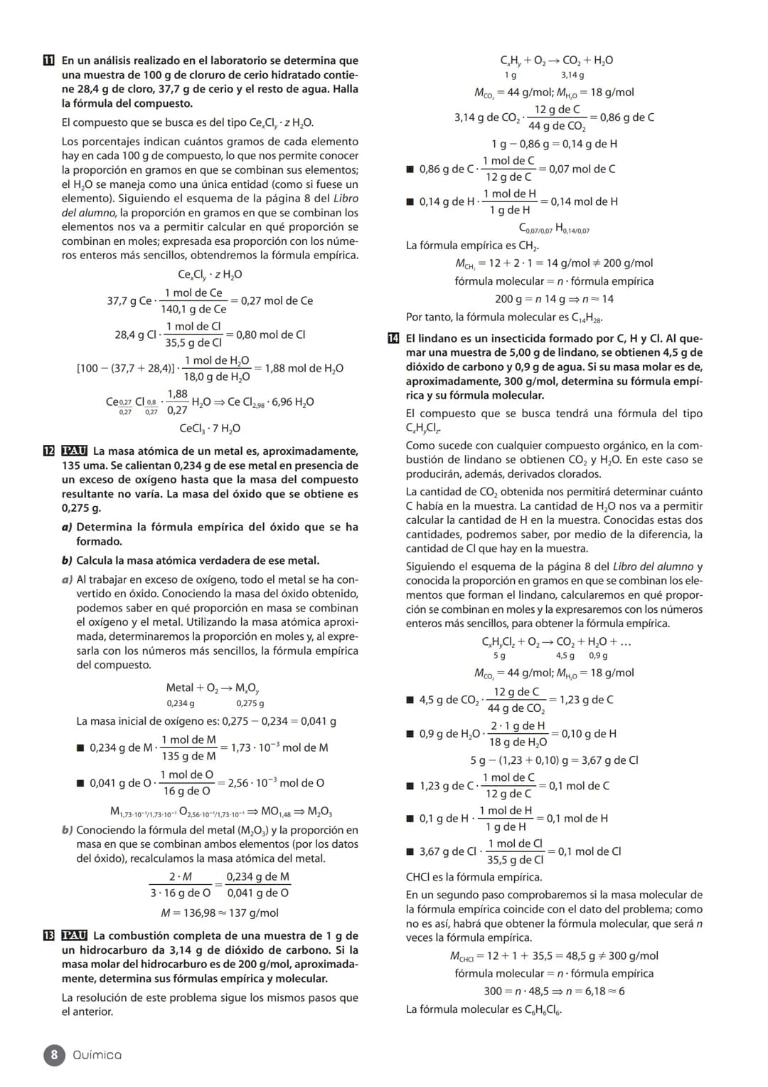 ESQUEMA DE LA UNIDAD
1. Conceptos de química
páginas 5/6
1.1. La medida de la masa
en química
páginas 5/6
Cálculos en química
3.1. Teoría ci