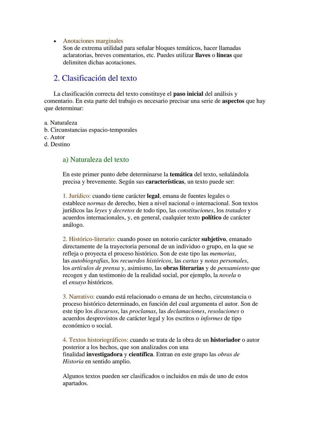 # ¿Qué es el comentario de textos históricos?

Un texto histórico es un documento escrito que puede proporcionarnos, tras su
interpretación,