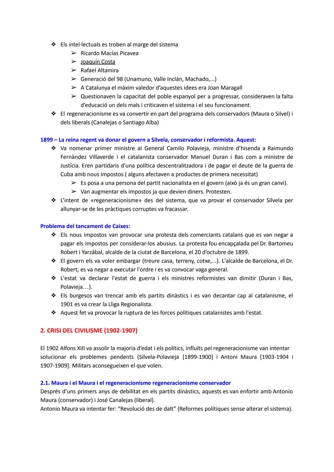 # LA CRISI DEL SISTEMA DE LA RESTAURACIÓ

1. L'IMPACTE DEL DESASTRE

Espanya a principis de s. XX tenia 4 grans problemes:

*   Retard econò