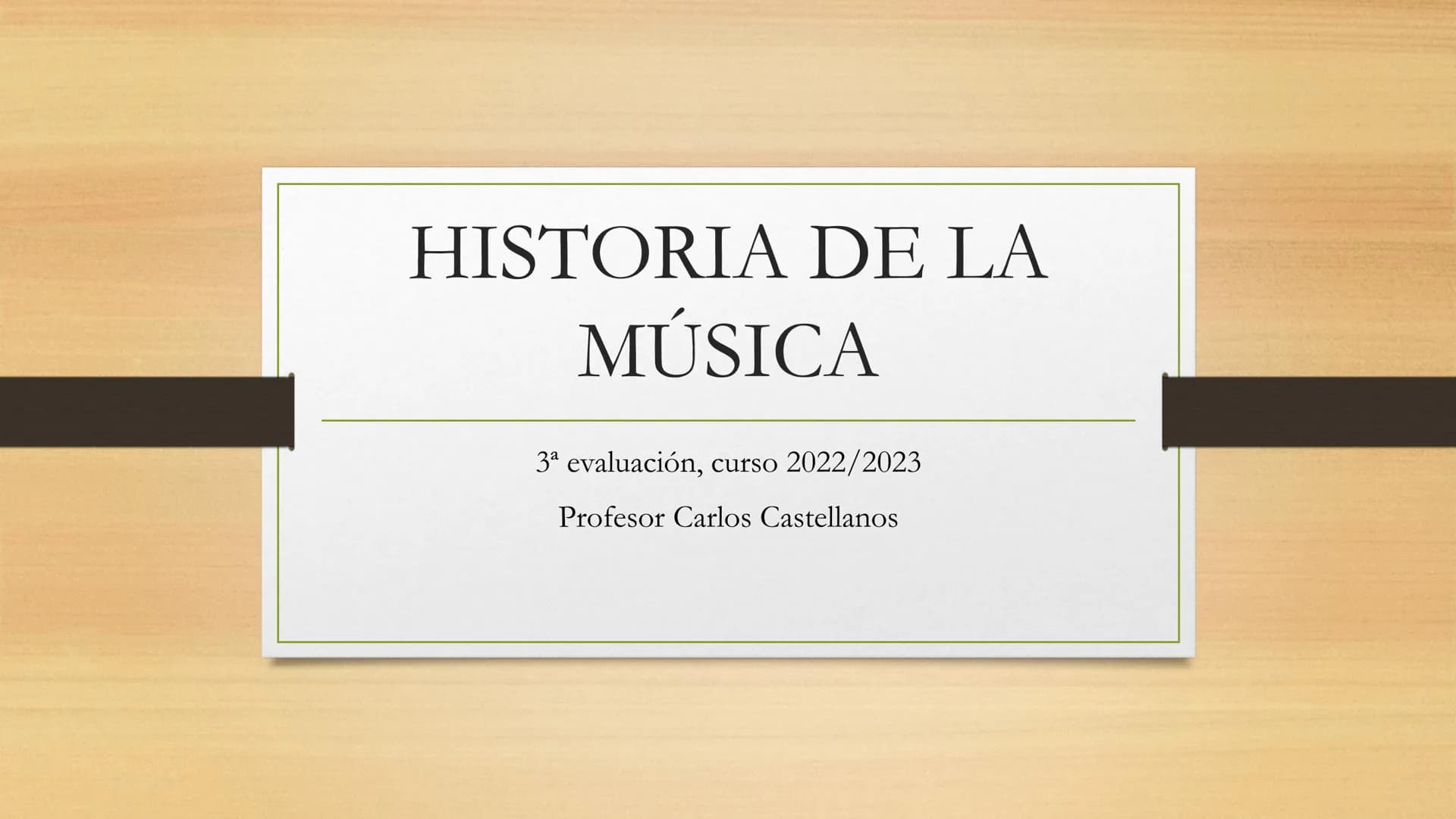 HISTORIA DE LA
MÚSICA
3ª evaluación, curso 2022/2023
Profesor Carlos Castellanos 1. LA EDAD MEDIA
1.1 Contexto de la Edad Media
1.2 La monod
