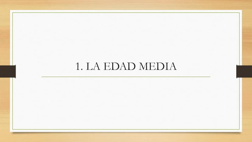 HISTORIA DE LA
MÚSICA
3ª evaluación, curso 2022/2023
Profesor Carlos Castellanos 1. LA EDAD MEDIA
1.1 Contexto de la Edad Media
1.2 La monod