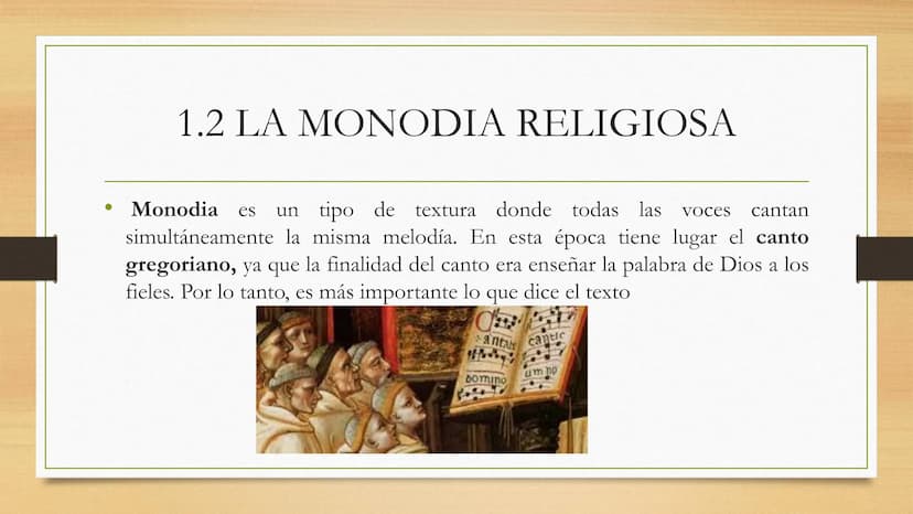 HISTORIA DE LA
MÚSICA
3ª evaluación, curso 2022/2023
Profesor Carlos Castellanos 1. LA EDAD MEDIA
1.1 Contexto de la Edad Media
1.2 La monod