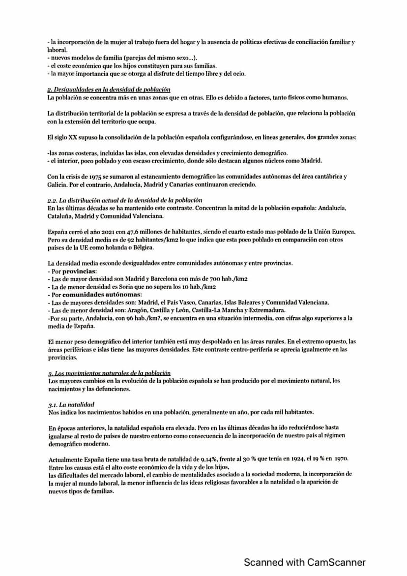 Tema 6: LA POBLACIÓN ESPAÑOLA. Evolución y distribución. La dinámica natural. Los movimientos migratorios.
Estructura y composición de la po
