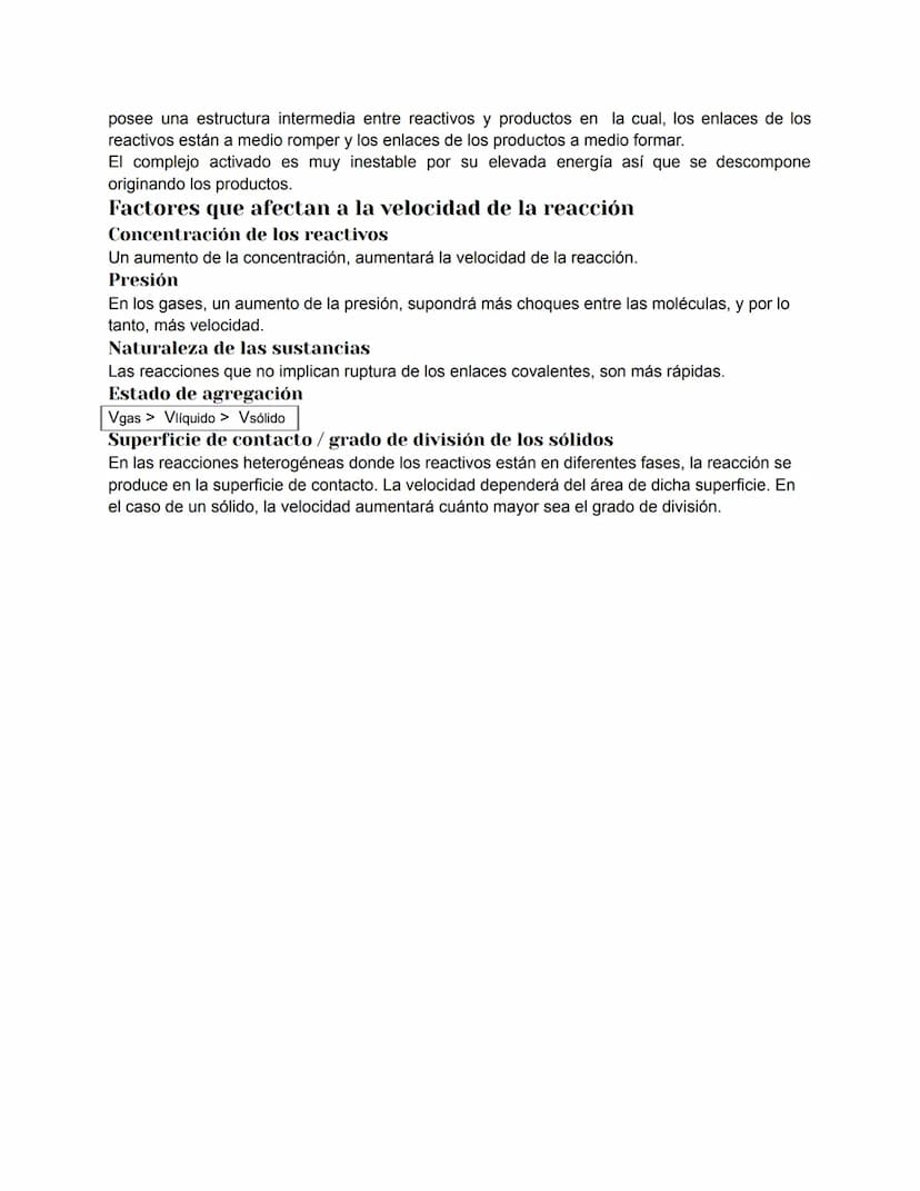 Termodinámica
Tipos de reacciones químicas
Exotérmicas: liberan energía en forma de calor
Endotérmicas: absorben energía en forma de calor
S