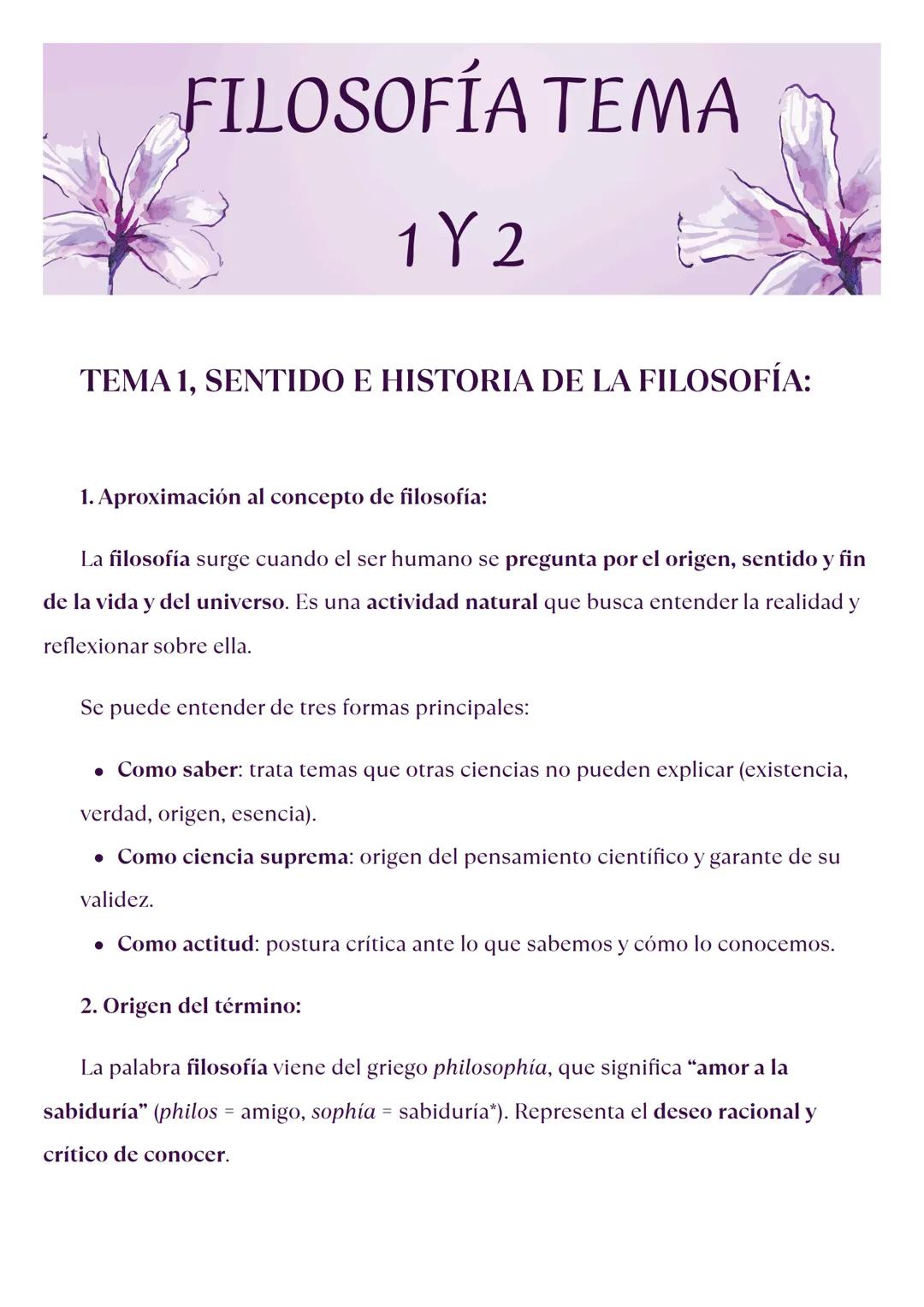 FILOSOFÍA 1º BACHILLERATO CCSS