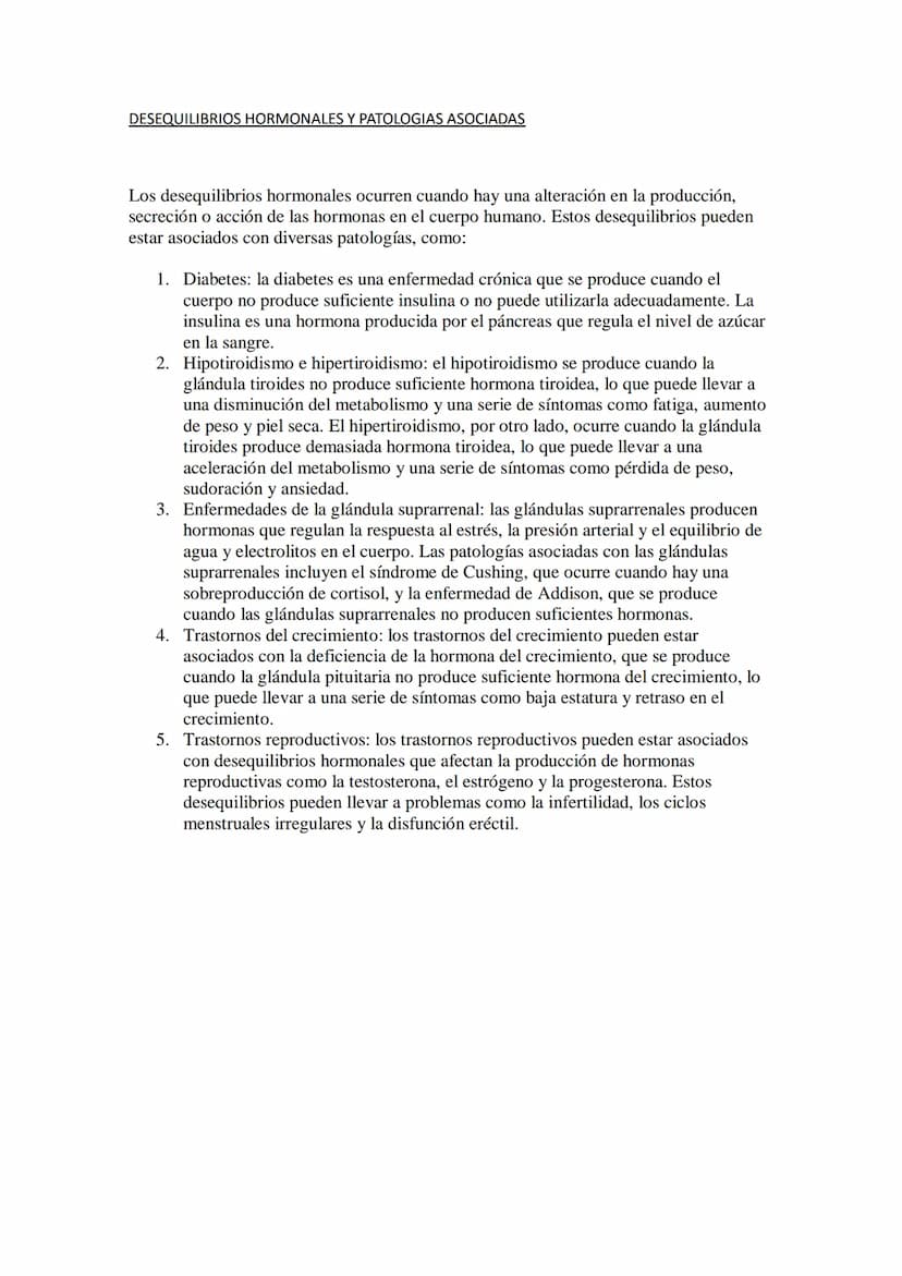 SISTEMA ENDOCRINO Y HORMONAS
El sistema endocrino es un sistema de comunicación y regulación que se encarga de
mantener el equilibrio y la h