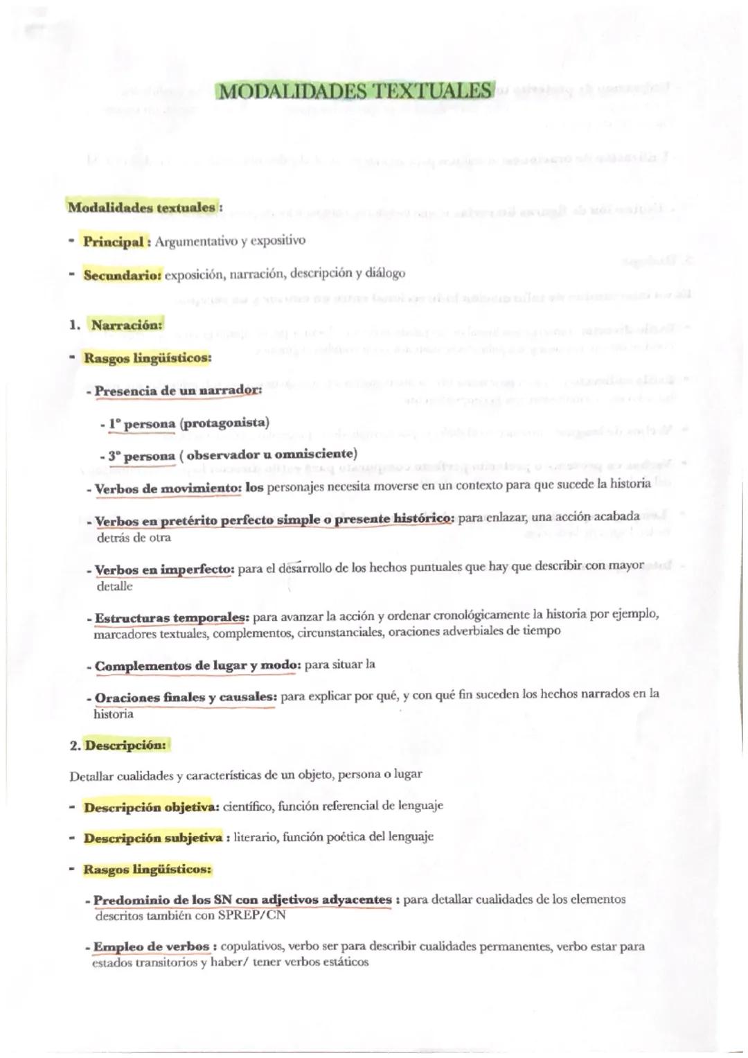 Modalidades textuales