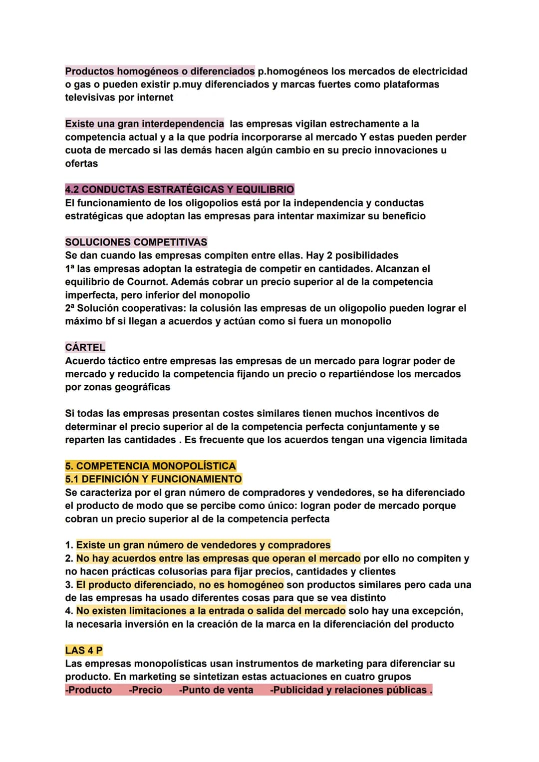 EXAMEN ECONOMÍA
1 CARACTERÍSTICAS DE UN MERCADO
-Número de oferentes y demandantes mide la influencia de agentes para fijar precios
o cantid
