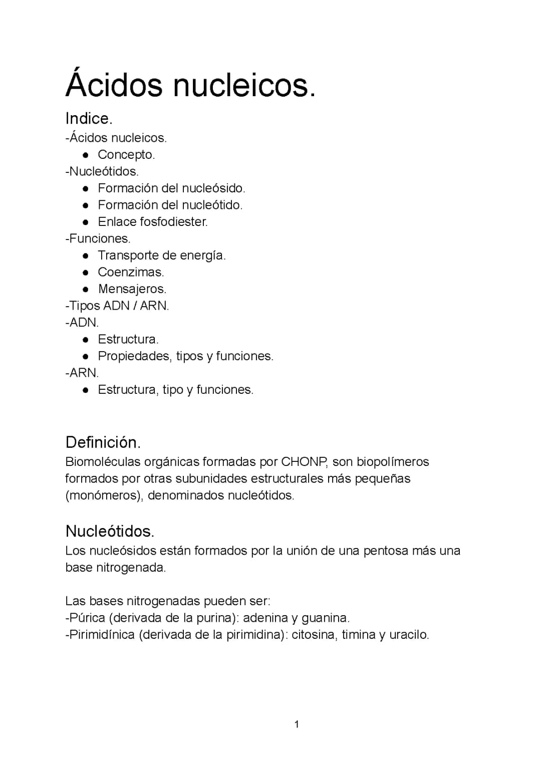 Ácidos nucleicos