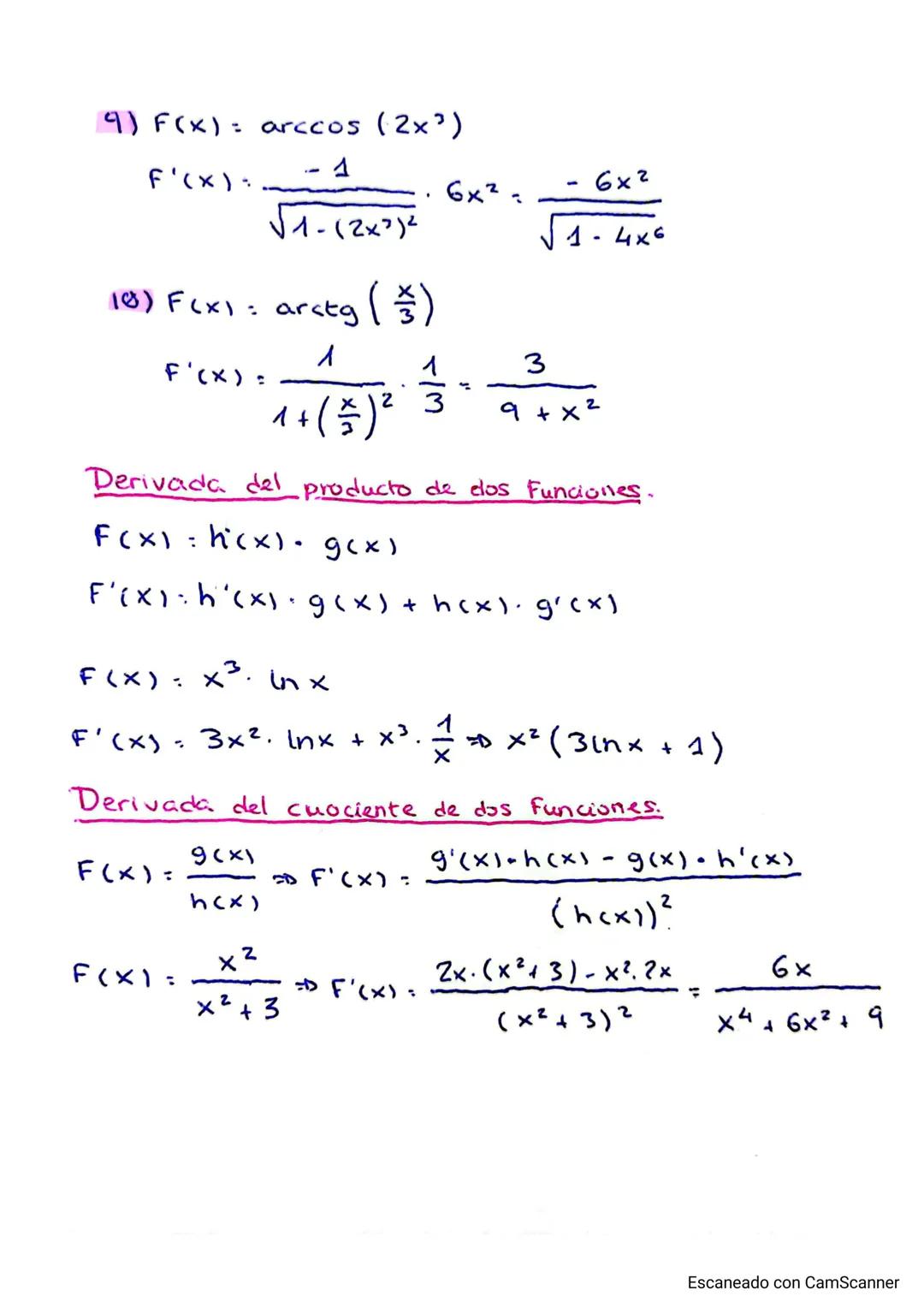 1)
21
31
4)
5)
61
71
l૪)
f(x)
хи
sin x
COS X
(n X
loga x
ex
a
X
arcsin x
arccos x
arctg x
DERIVADAS
A
F'(x)
n.xn-1
-
COS X
sin x
1/X
1
X
스
I