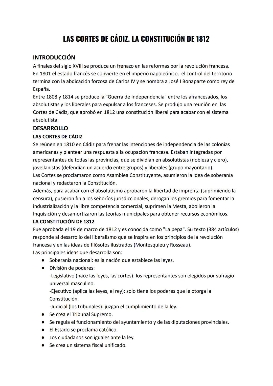 INTRODUCCIÓN
A finales del siglo XVIII se produce un frenazo en las reformas por la revolución francesa.
En 1801 el estado francés se convie