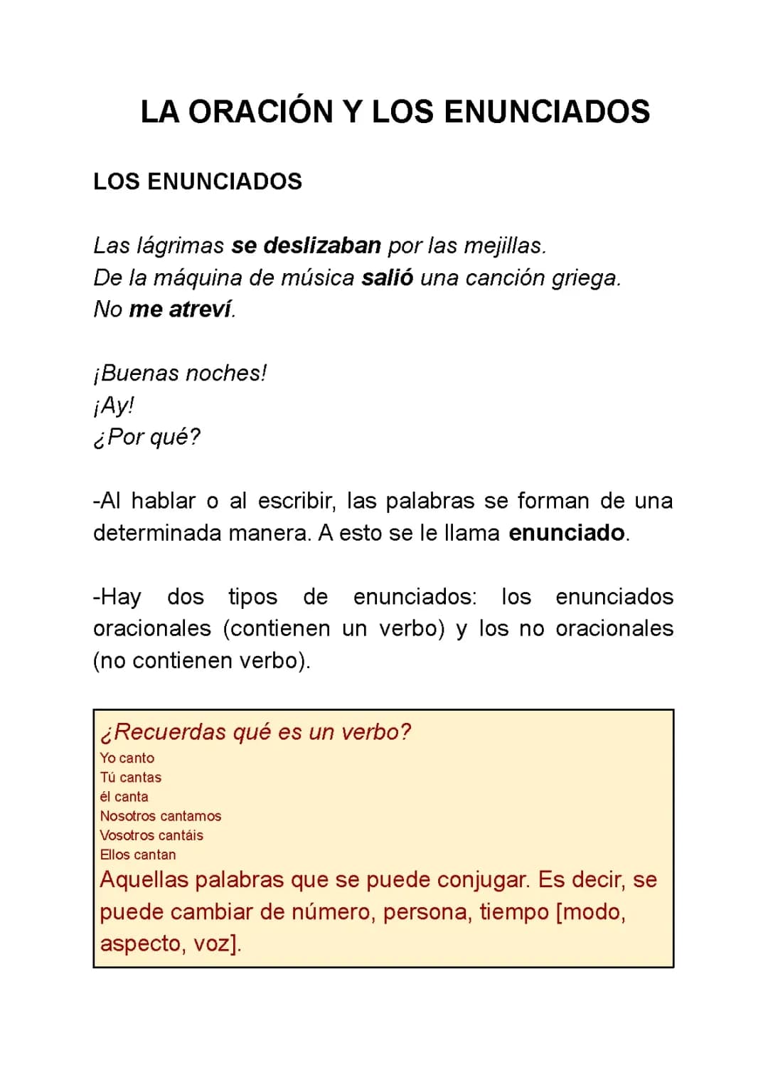 Todo sobre la clasificación de enunciados: oracionales y no oracionales