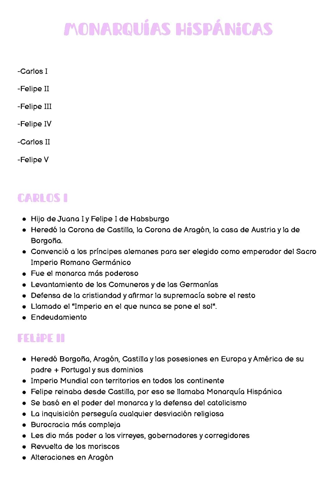 MONARQUÍAS HISPÁNICAS