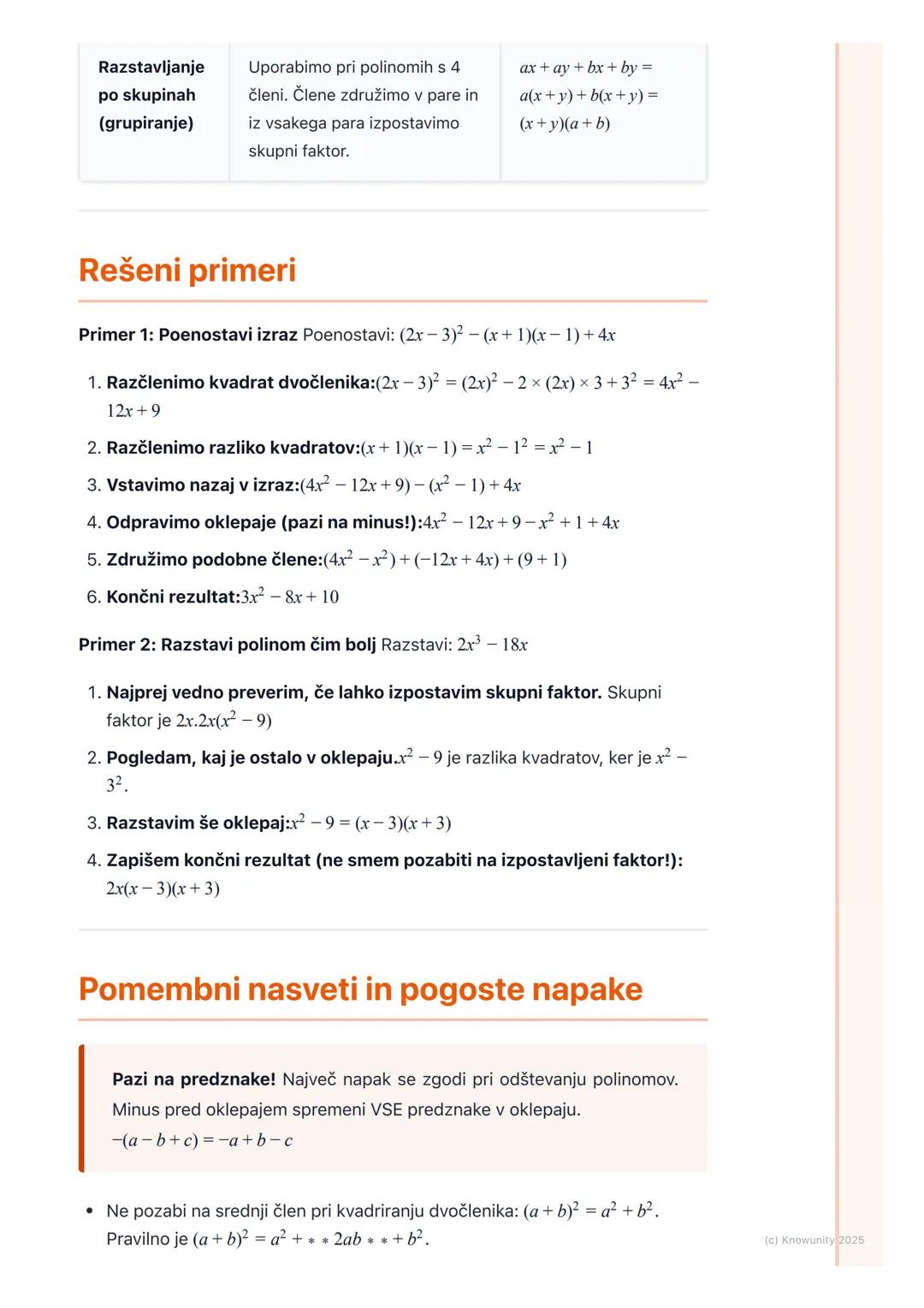# Algebrski izrazi in polinomi

## Uvod v algebrske izraze in polinome

Algebrski izrazi so osnova algebre. Sestavljeni so iz števil, spreme