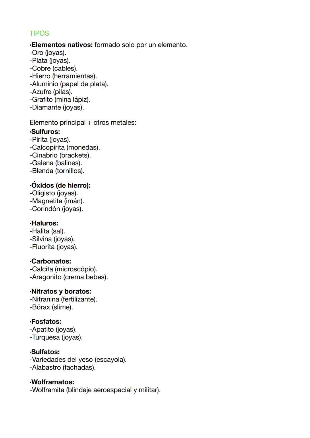 EXAMEN BIOLOGÍA TEMA 3
MINERALES
Tiene que cumplir estas características:
·Materia en estado sólido.
.Natural.
.Inorgánico.
•Homogéneo.
•Com
