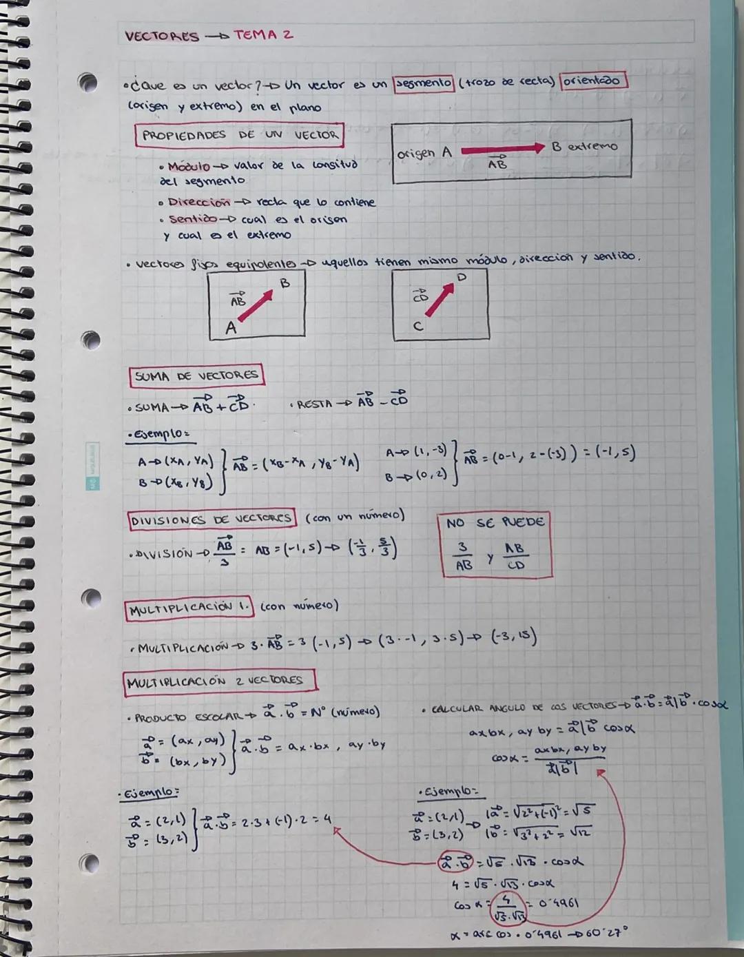 # VECTORES TEMA 2

•dave es un vector? Un vector es un segmento (trozo de recta) orientado
(origen y extremo) en el plano

PROPIEDADES DE UN