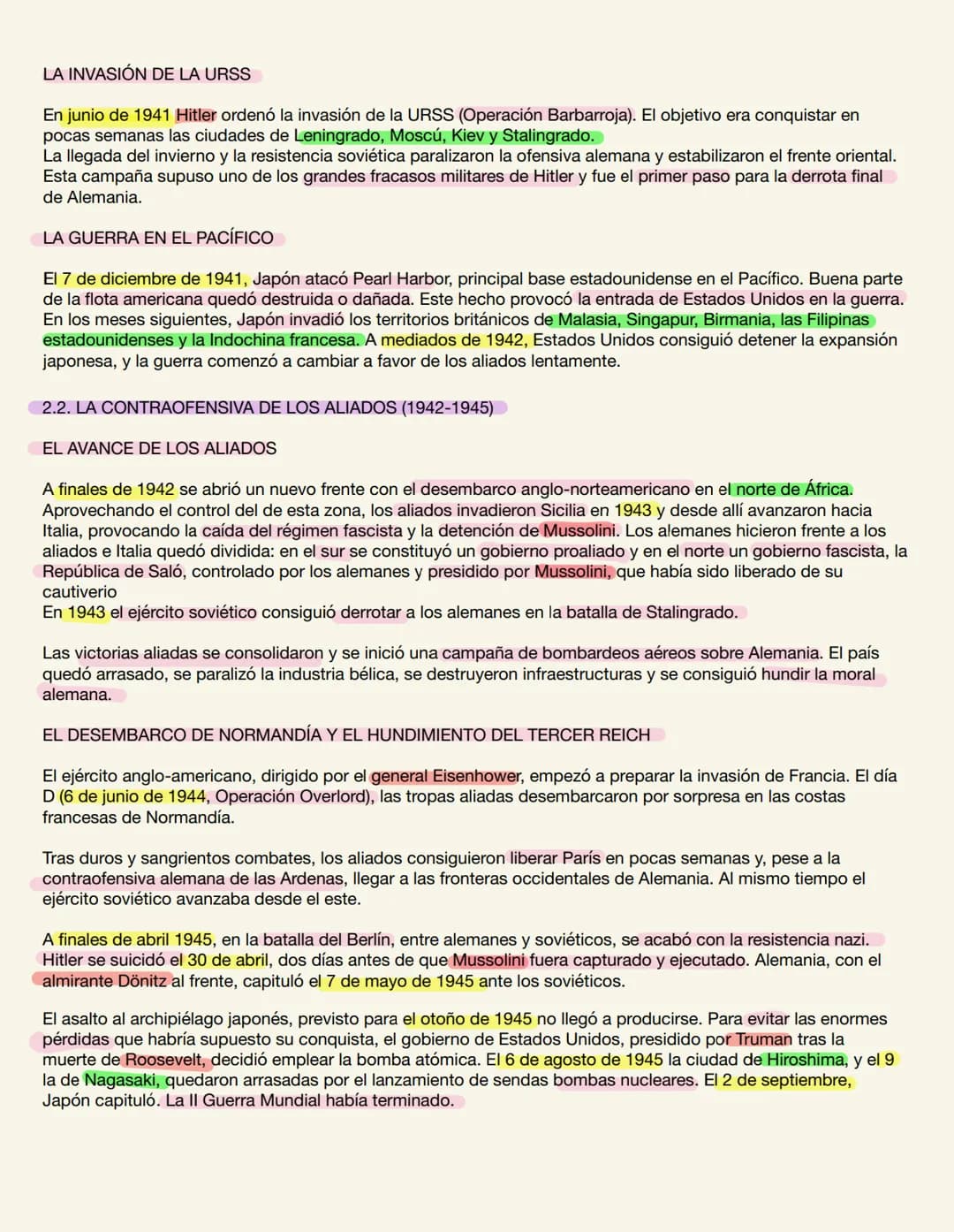 TEMA 8. LA SEGUNDA GUERRA MUNDIAL
1. CAUSAS DE LA II GUERRA MUNDIAL
Durante los años 20, la paz parecía haberse consolidado. Pero esta situa