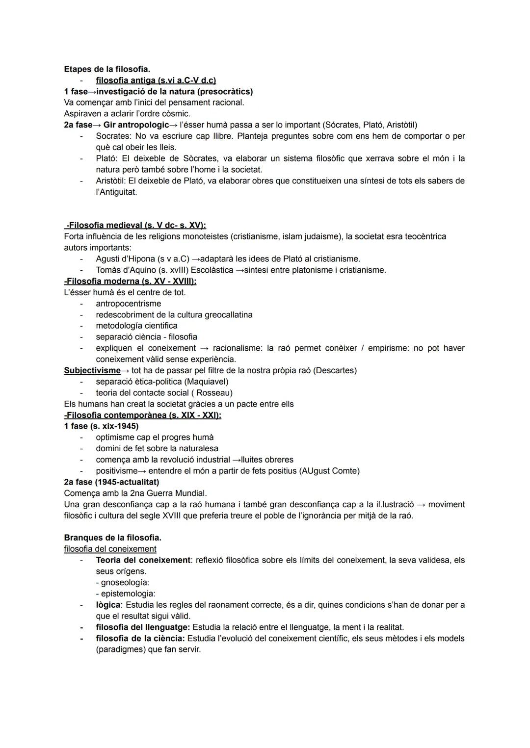 Característiques de la filosofia.

RACIONAL: La filosofia es basa en la raó, per tant rebutja qualsevol explicació fonamentada únicament en
