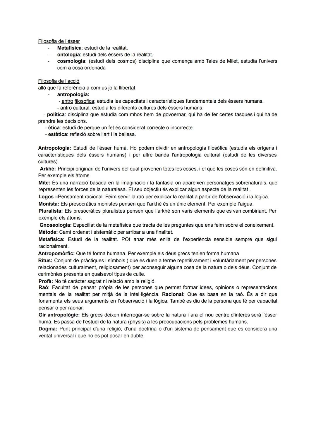 Característiques de la filosofia.

RACIONAL: La filosofia es basa en la raó, per tant rebutja qualsevol explicació fonamentada únicament en
