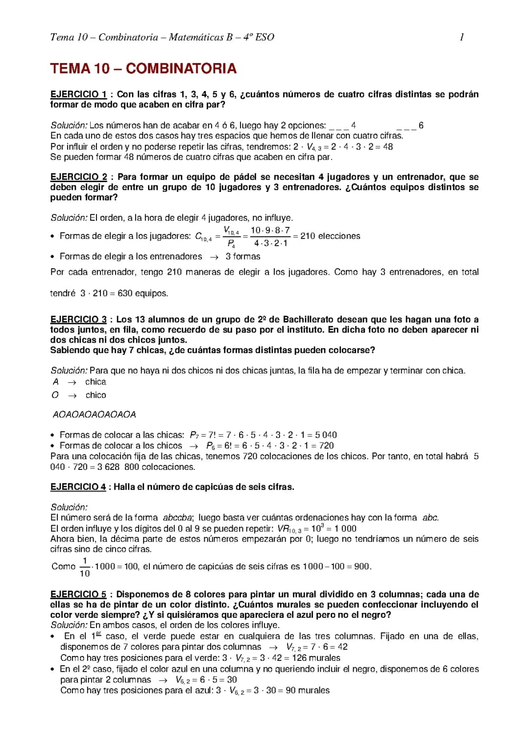 Combinatoria