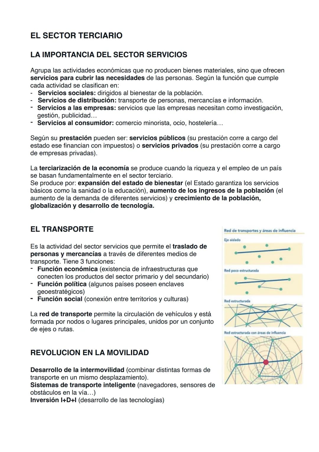 EL SECTOR TERCIARIO
LA IMPORTANCIA DEL SECTOR SERVICIOS
Agrupa las actividades económicas que no producen bienes materiales, sino que ofrece