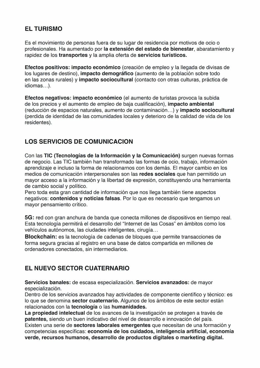 EL SECTOR TERCIARIO
LA IMPORTANCIA DEL SECTOR SERVICIOS
Agrupa las actividades económicas que no producen bienes materiales, sino que ofrece