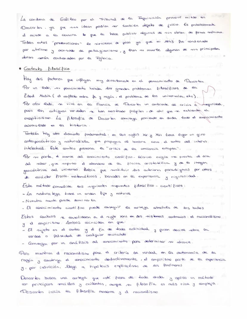 • Contexto histórico-cultural
Descartes (1596-1650)
dominante
la
Des de
cuyo
las
a
del Método" on
En esta época
comieng an a per der la
Es u