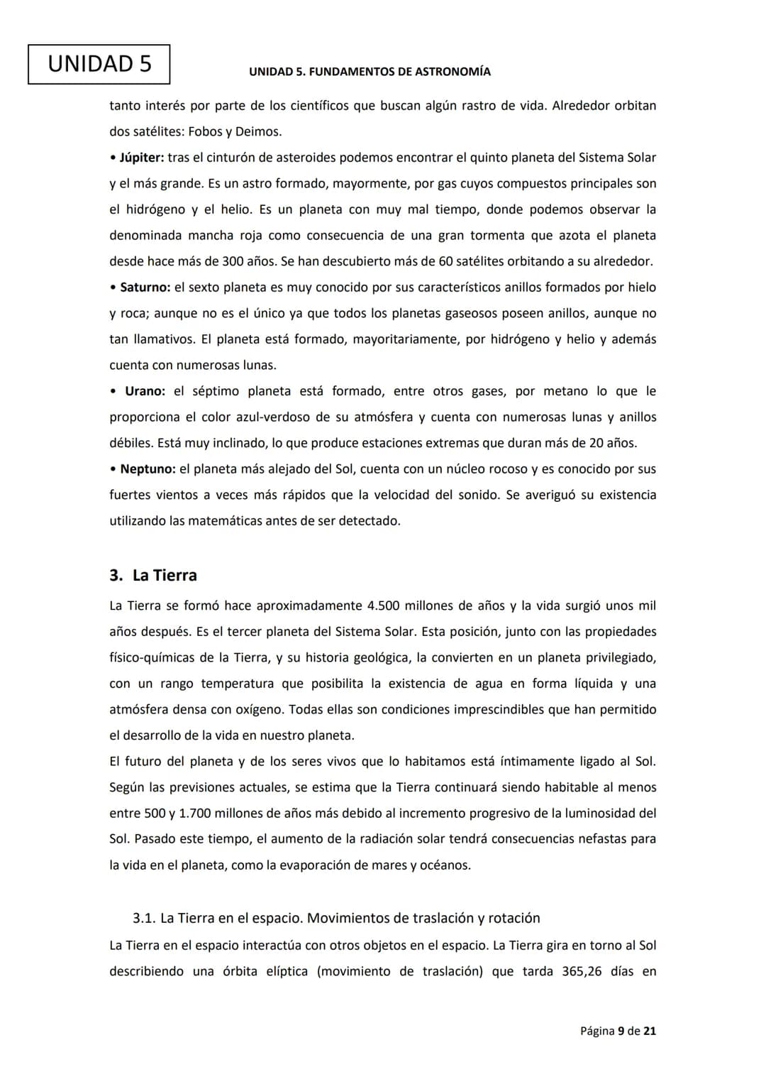 Ciencias
Experimentales
UNIDAD 5. FUNDAMENTOS DE ASTRONOMÍA UNIDAD 5
ÍNDICE
1. Introducción
2. El Universo
UNIDAD 5. FUNDAMENTOS DE ASTRONOM