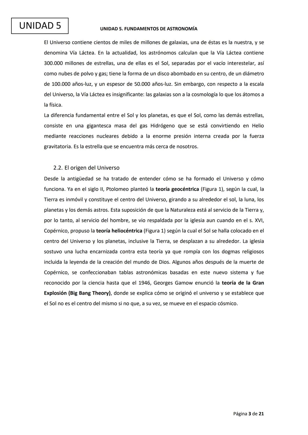 Ciencias
Experimentales
UNIDAD 5. FUNDAMENTOS DE ASTRONOMÍA UNIDAD 5
ÍNDICE
1. Introducción
2. El Universo
UNIDAD 5. FUNDAMENTOS DE ASTRONOM