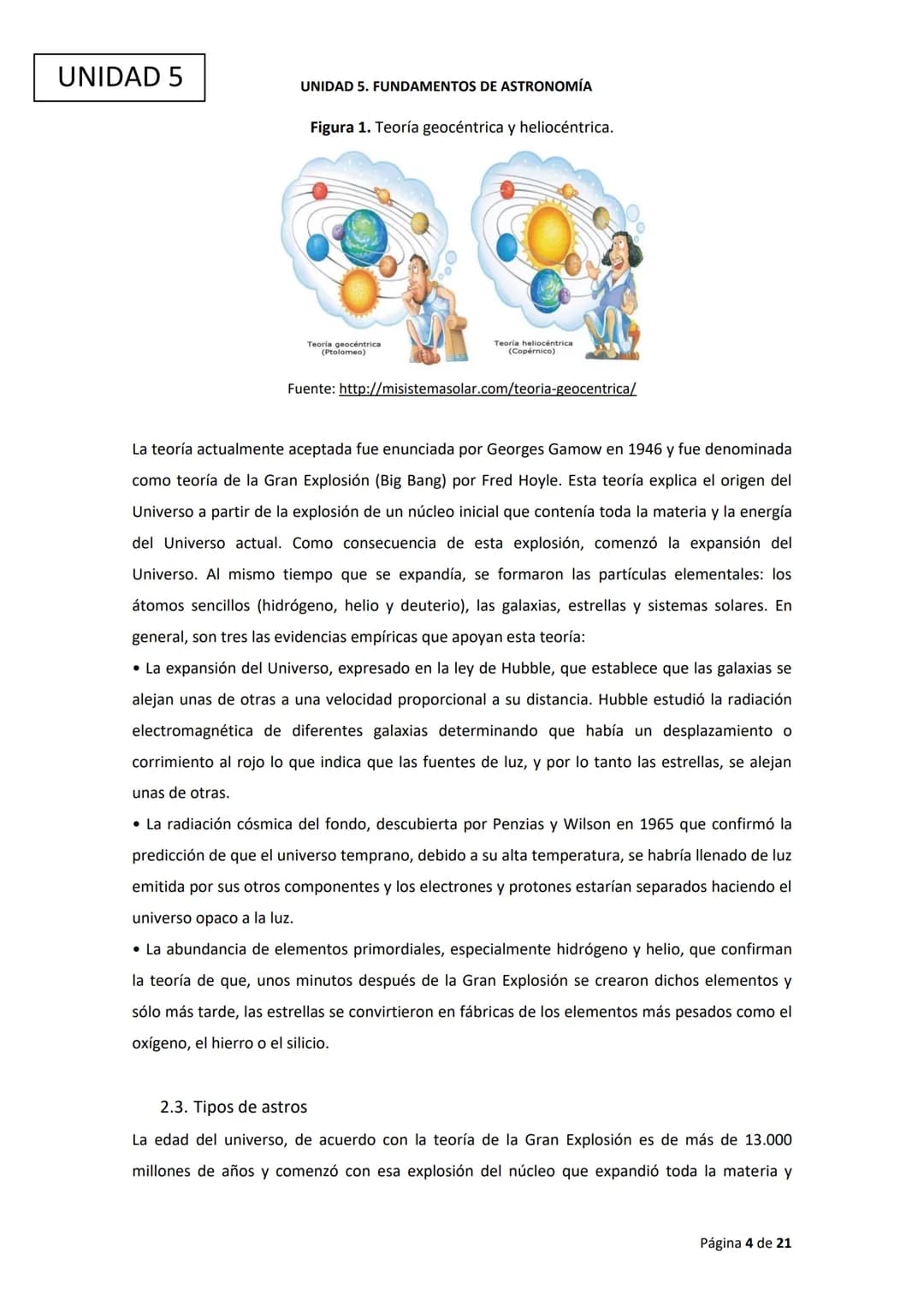 Ciencias
Experimentales
UNIDAD 5. FUNDAMENTOS DE ASTRONOMÍA UNIDAD 5
ÍNDICE
1. Introducción
2. El Universo
UNIDAD 5. FUNDAMENTOS DE ASTRONOM