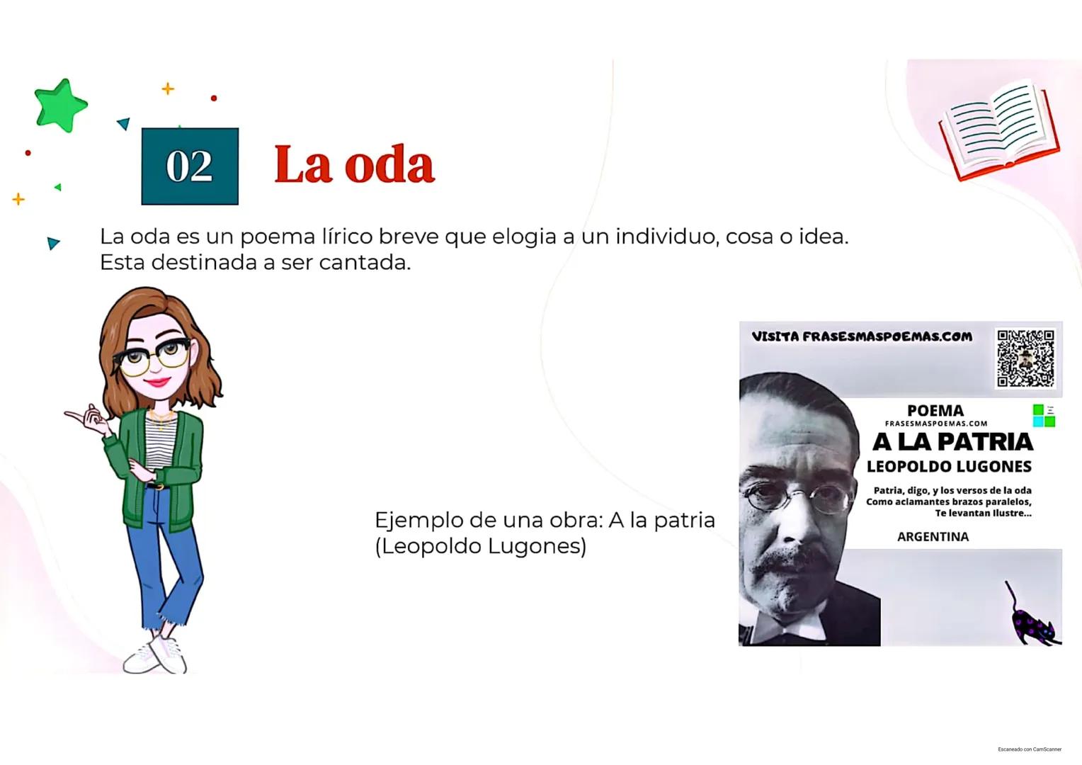EL GÉNERO LÍRICO A
1
Escaneado con CamScanner ¿Qué es el género literario?
El género literario son grupos en los que se clasifican las obras