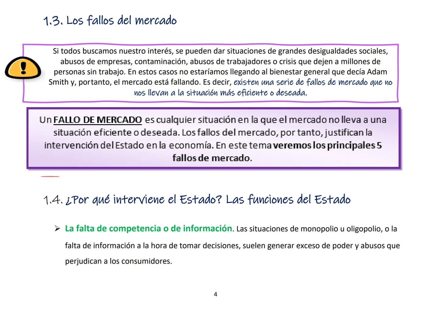 TEMA 9. LA INTERVENCIÓN DEL ESTADO EN LA
ECONOMÍA
1. El papel del estado en la economía
2. Los ciclos económicos
3. Las externalidades
4. Lo