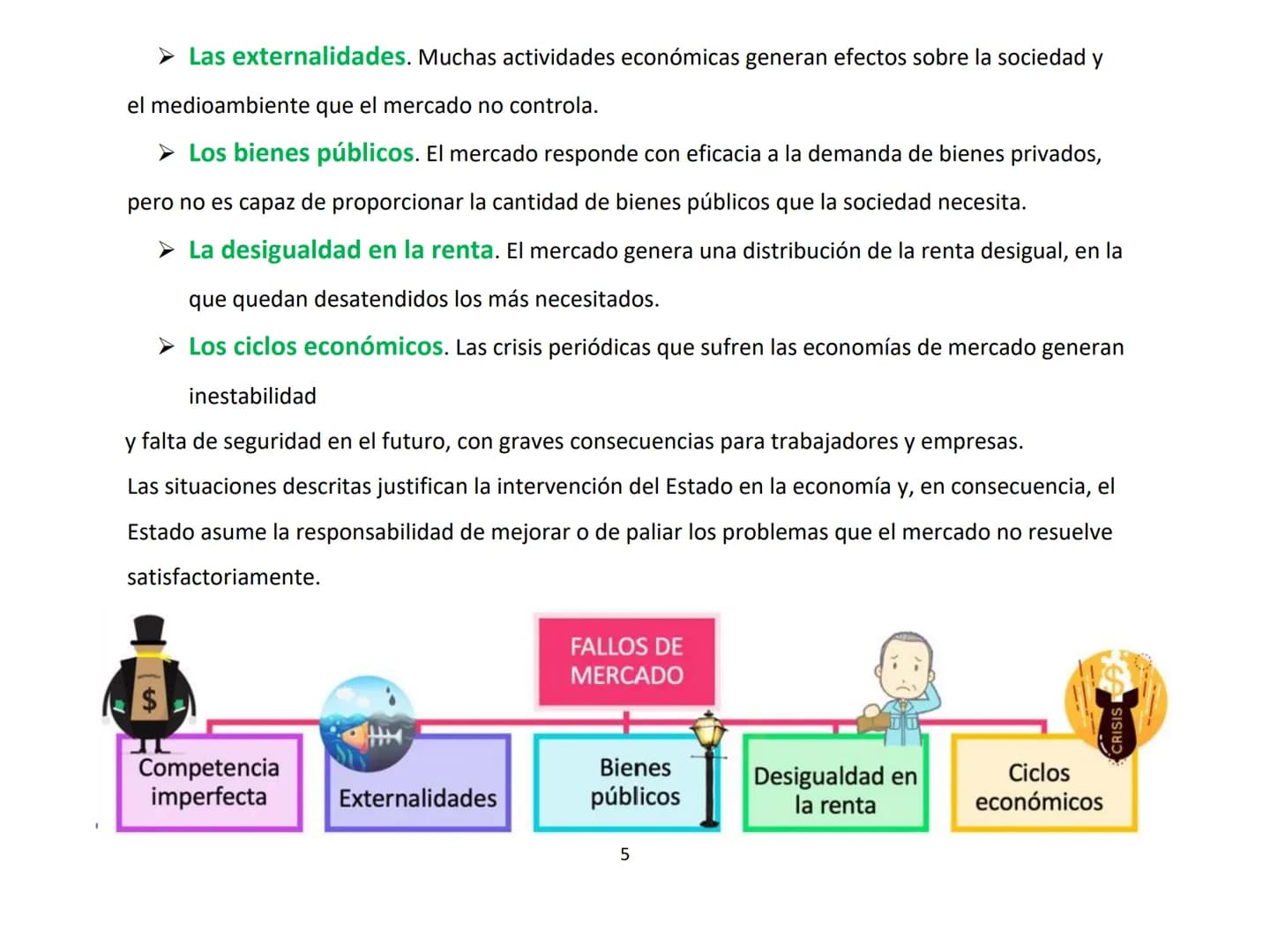 TEMA 9. LA INTERVENCIÓN DEL ESTADO EN LA
ECONOMÍA
1. El papel del estado en la economía
2. Los ciclos económicos
3. Las externalidades
4. Lo