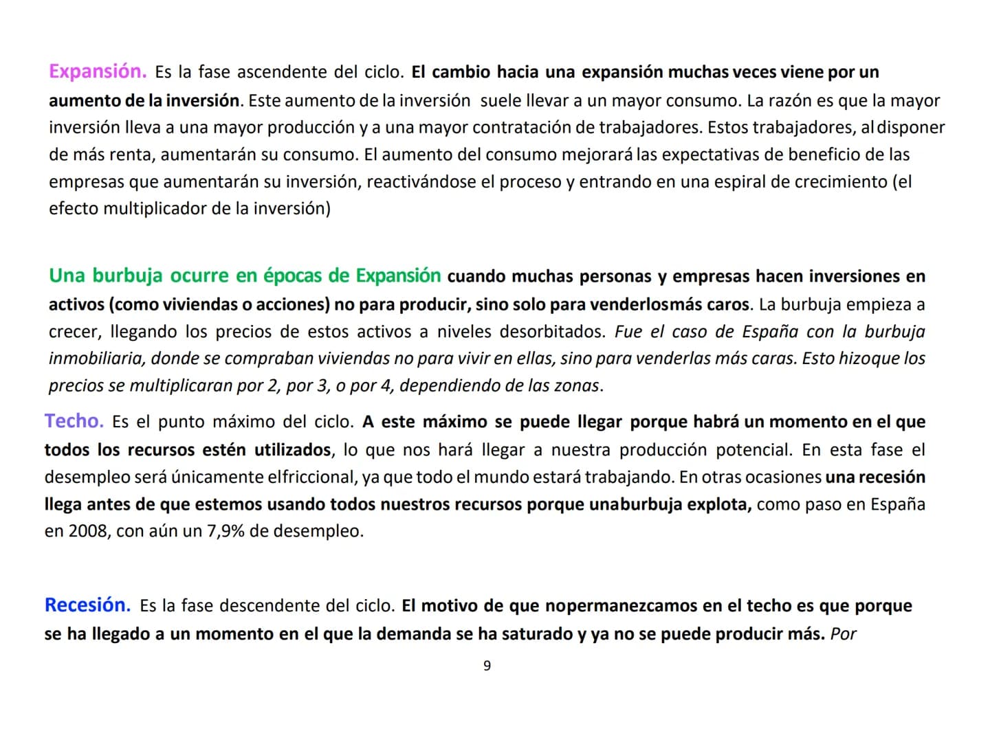 TEMA 9. LA INTERVENCIÓN DEL ESTADO EN LA
ECONOMÍA
1. El papel del estado en la economía
2. Los ciclos económicos
3. Las externalidades
4. Lo