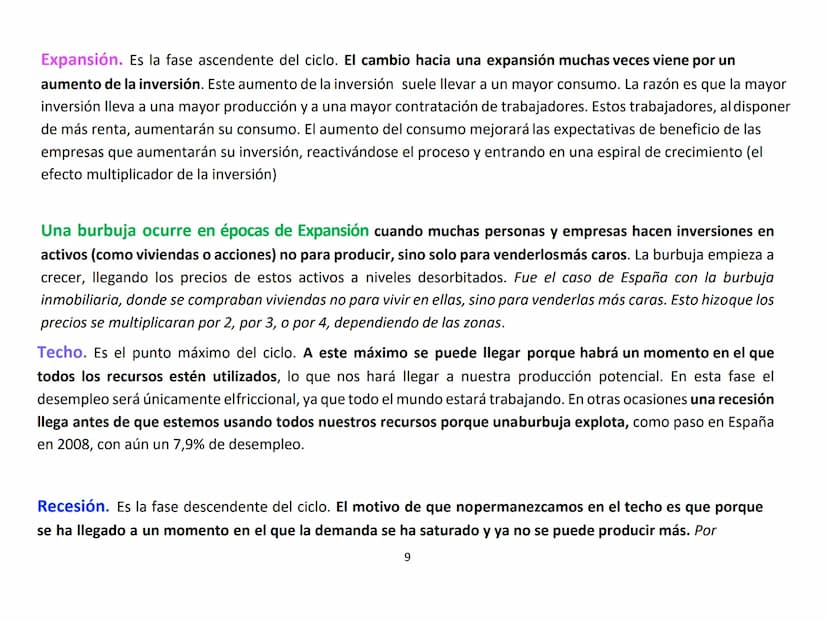 TEMA 9. LA INTERVENCIÓN DEL ESTADO EN LA
ECONOMÍA
1. El papel del estado en la economía
2. Los ciclos económicos
3. Las externalidades
4. Lo