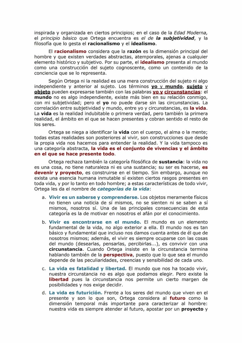 ORTEGA Y GASSET (1883-1955)
1. PROBLEMA DEL CONOCIMIENTO. PROBLEMA DE LA REALIDAD 1.
1. Rasgos de la filosofía
En su obra ¿Qué es filosofía?
