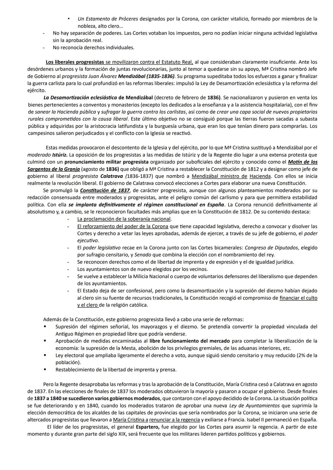 5.1. ISABEL II: LAS REGENCIAS. LAS GUERRAS CARLISTAS. LOS GRUPOS POLÍTICOS, EL ESTATUTO REAL DE 1834 Y LA CONSTITUCIÓN
DE 1837.

1.- INTRODU